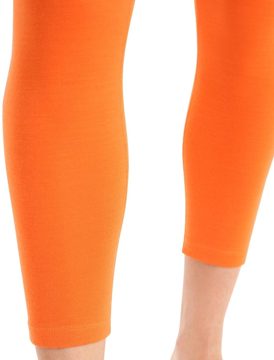 Base Layers Icebreaker 15.5 Merino Thermal Leggings Damskie Pomarańczowe | PL 1078RVDW